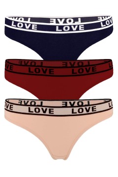 Love Color bavlněná tanga F6851 - 3bal