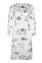 Johana dámská noční košile s dlouhým rukávem 6988 šedá 3XL