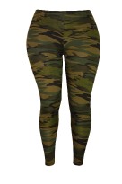Forest maskáčové legíny pružné 9072-6 khaki M