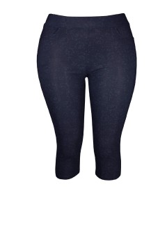 Edit elastické 3/4 bermudy 7878-9 tmavě modrá 3XL
