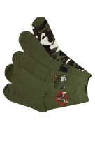 Pánské myslivecké ponožky - 5 párů tmavě zelená 39-42