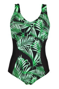 Liadora Green jednodílné plavky nižší postava S096 zelená 3XL