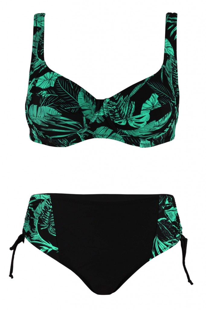 Ambrosia Green dvoudílné plavky s kosticemi S483