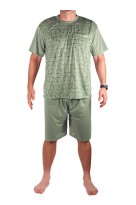 Boris pánské pyžamo krátké khaki 3XL