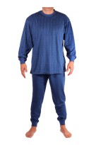 Mojmír pánské pyžamo s náplety W-034C šedomodrá M