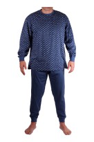 Mireček pánské pyžamo s náplety W-042C šedomodrá L