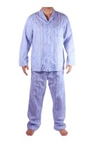 Frette Blau klasické propínací pánské pyžamo světle modrá XXL