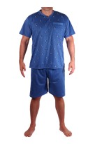 Slavomír krátké pyžamo bavlna modrá 3XL