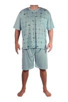 Marek pyžamo s krátkým rukávem 5F-795-28 khaki 3XL