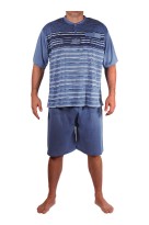 Otaslav pyžamo s krátkým rukávem 3F-795-32 šedomodrá 3XL