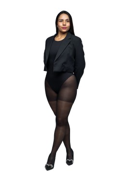 Punčochy s klínem 20 DEN - Hanka černá 3XL