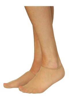 Ťapky silonkové ponožky dámské - 5 párů světle hnědá