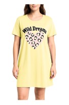 Noční košile s krátkým rukávem Wild Dreams 6564 žlutá 3XL