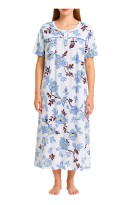 Bavlněná noční košile dlouhá Aťka 6524 modrá 3XL