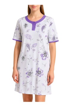 Noční košile na léto Valča 6563 fialová 3XL