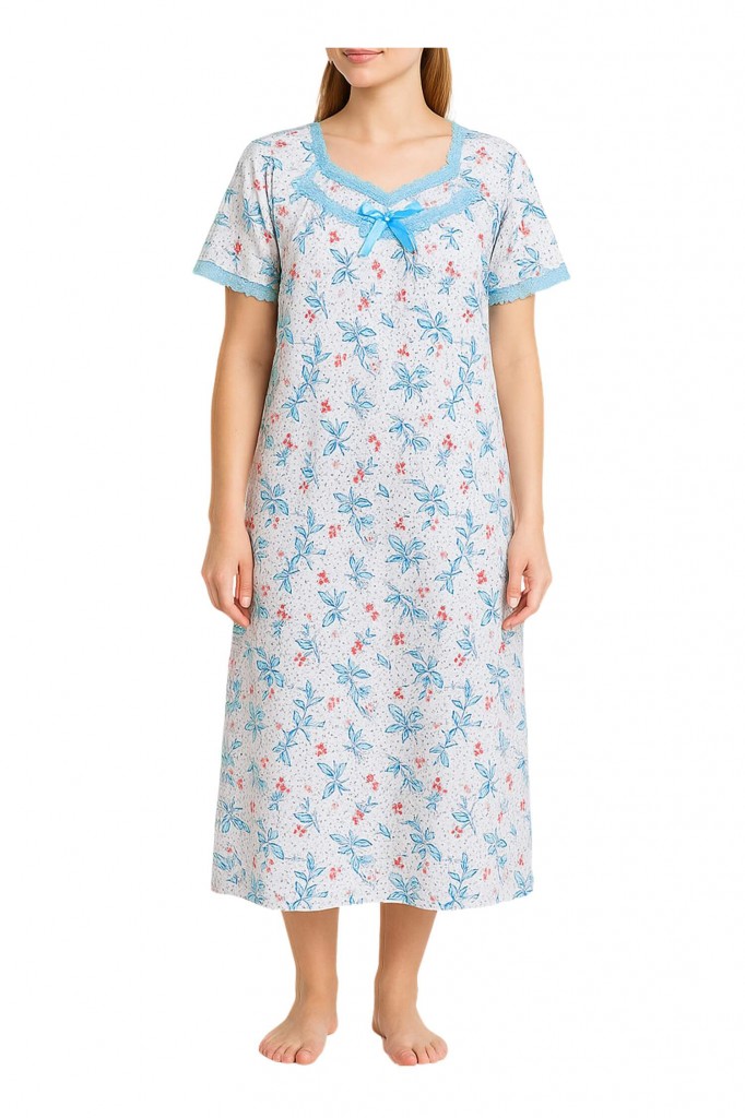 Dámská noční košile Anuška 6565 modrá 3XL