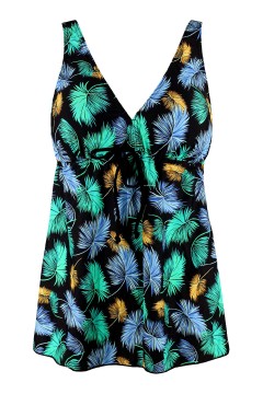 Nice Floral plavkové šaty tankiny vyztužené košíčky S136-14