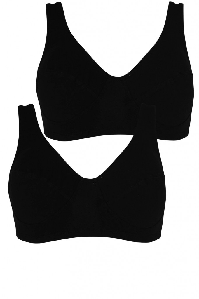 Bavlněná podprsenka bez kostic Lidka - 2 kusy