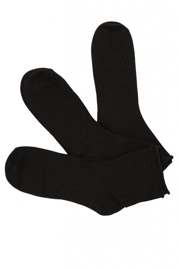 Zdravotní ponožky polovysoké LM10 - 3 páry černá 40-44