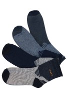 Bavlněné ponožky s volnou gumou LM2037 - 3 páry vícebarevná 40-44
