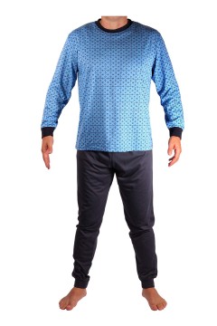 Pánské pyžamo s manžetami Robert MB-3616
