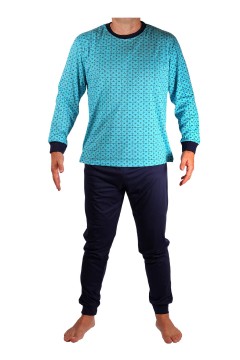 Pánské pyžamo s manžetami Robert MB-3616