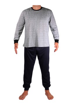Pánské pyžamo s manžetami Robert MB-3616