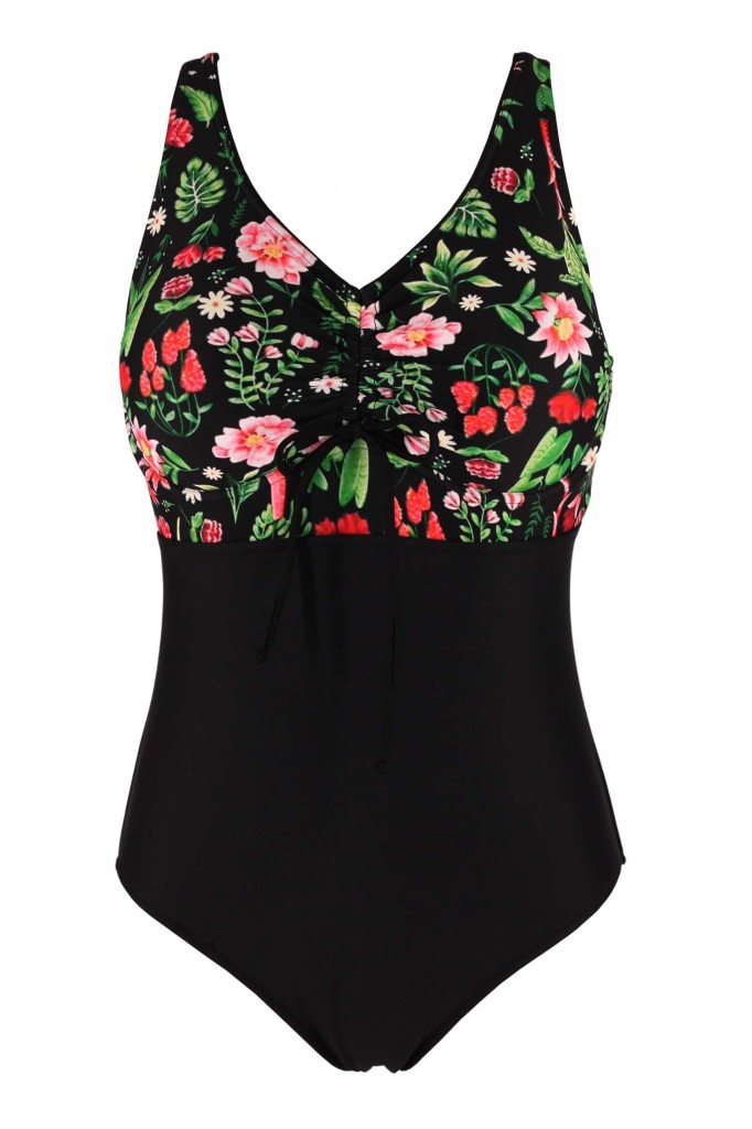 Dámské jednodílné plavky s kosticemi Pavla D029