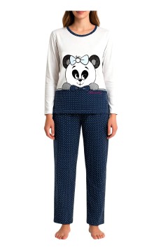 Dámské bavlněné pyžamo Panda 2307