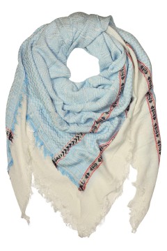 Bavlněný maxi šátek se vzorem a třásněmi Eli