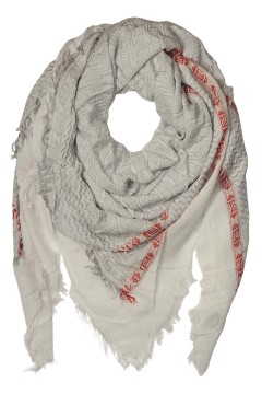 Bavlněný maxi šátek se vzorem a třásněmi Eli