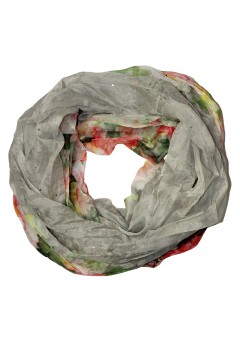 Květinová šála do kruhu -  Dotek jara se třpytkami