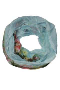 Květinová šála do kruhu -  Dotek jara se třpytkami