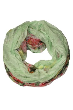 Květinová šála do kruhu -  Dotek jara se třpytkami