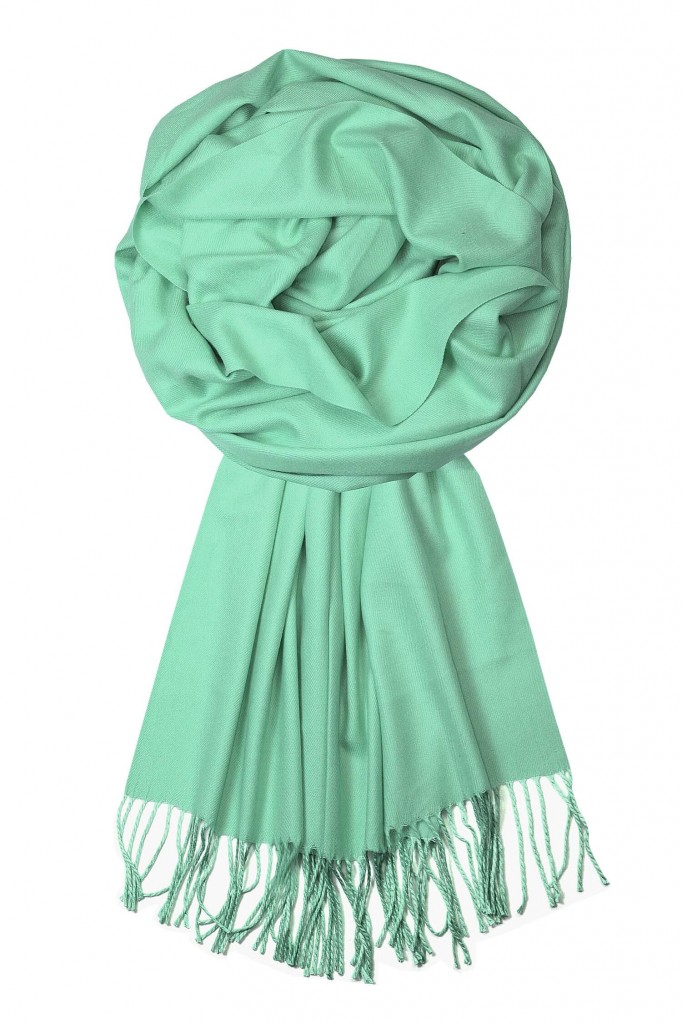 Lenia luxusní zimní šál kašmír H816K světle zelená