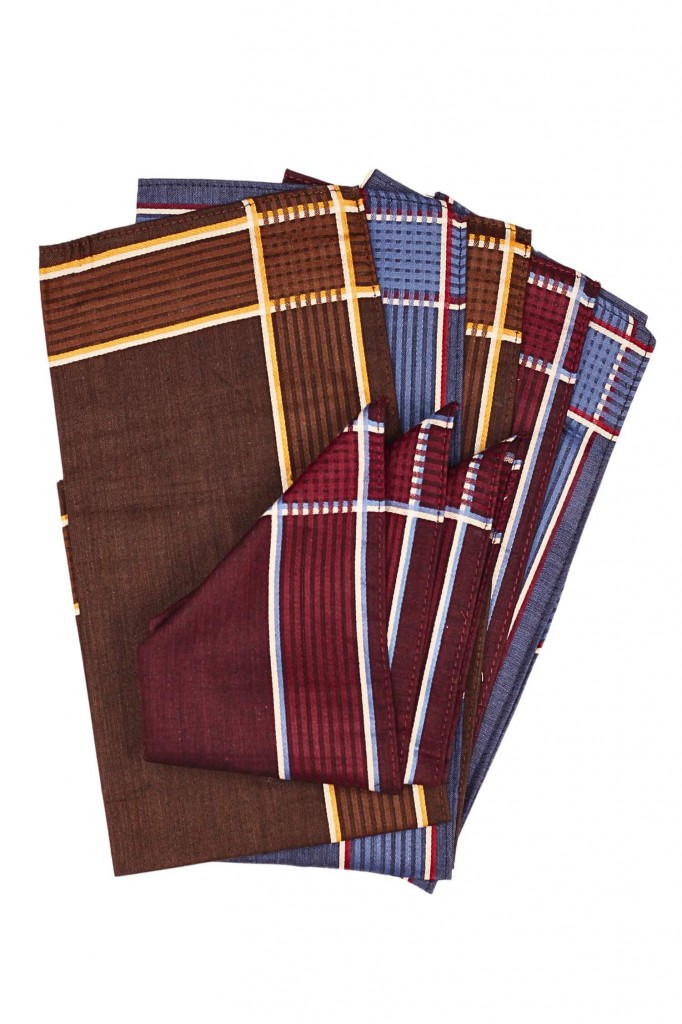 Pánský kapesník tmavý 6 ks - Bavlna vícebarevná