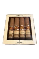 Mileta pánské látkové kapesníky 4 ks - dárková krabička hnědá