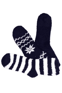 Hřejivé chlupaté ponožky H6001 - 3 páry