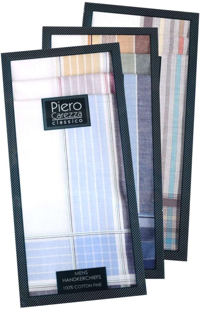 Mileta pánské látkové kapesníky 6 ks - dárková krabička