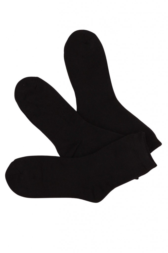 Bavlněné froté ponožky thermo DM1000C - 3 páry černá 40-44