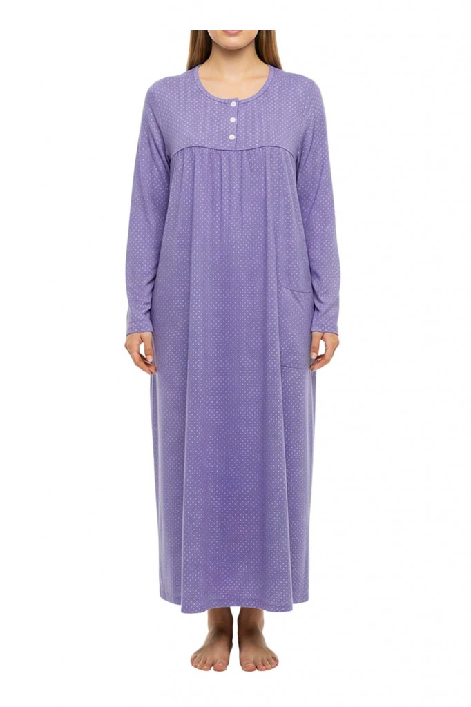 Noční košile dlouhá Lorinka 6574 fialová 3XL