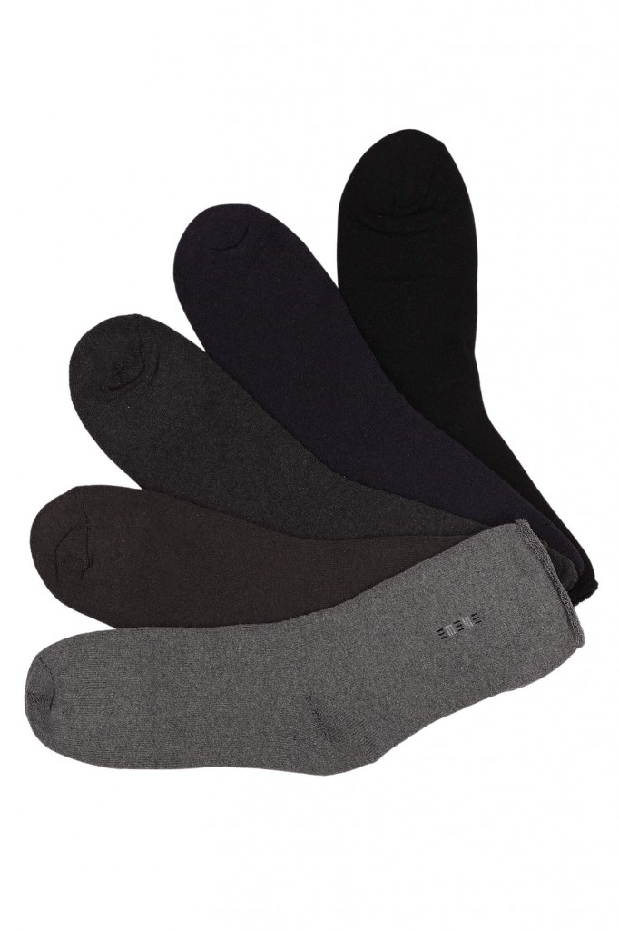 Pánské bambusové termo ponožky froté – zdravotní JM2210 - 3 páry vícebarevná 40-43