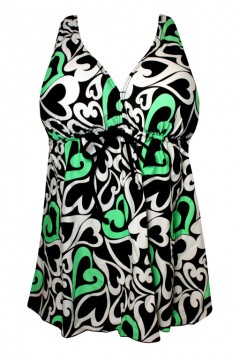 Selite Pink tankini tílko - plavky S136-5 světle zelená XL