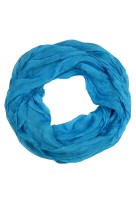 Lehká jednobarevná dutá šála - Dotek lehkosti modrá