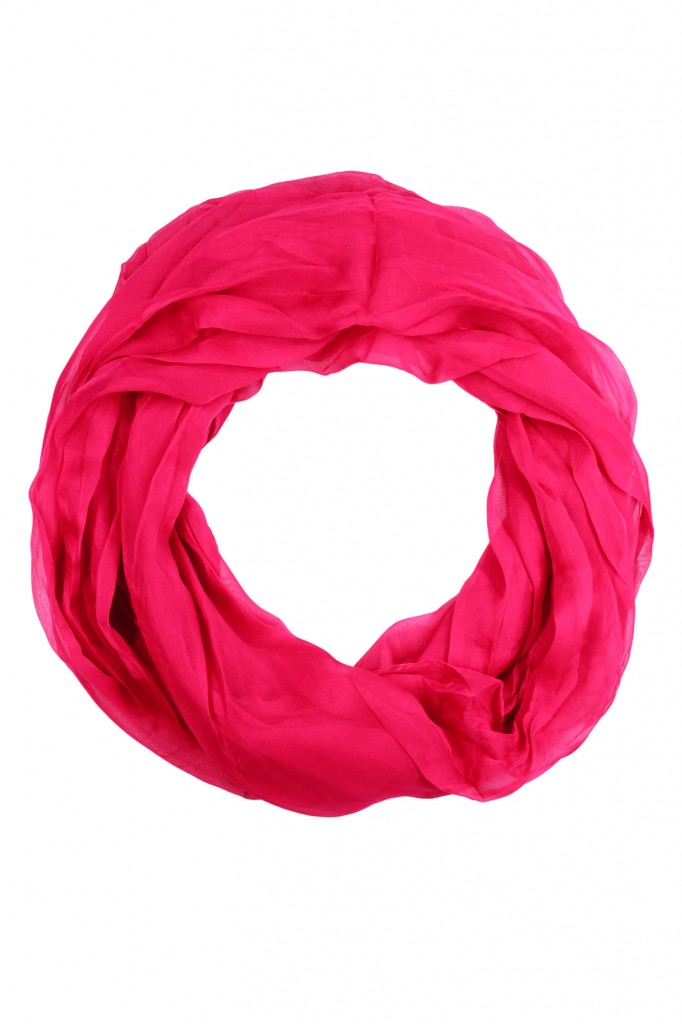 Lehká jednobarevná dutá šála - Dotek lehkosti