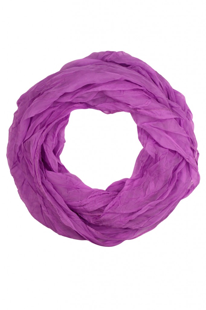 Lehká jednobarevná dutá šála - Dotek lehkosti