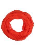Lehká jednobarevná dutá šála - Dotek lehkosti oranžová