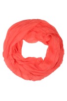 Jednobarevná kruhová šála - Dotek lehkosti světle červená