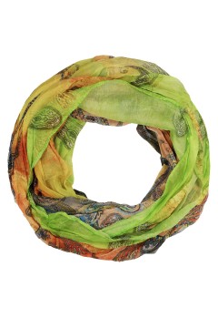 Lehká duhová kruhová šála se vzorem Pastel Air