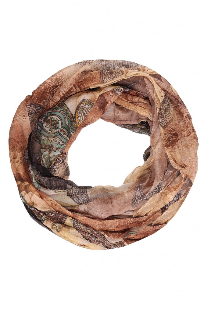 Lehká duhová kruhová šála se vzorem Pastel Air